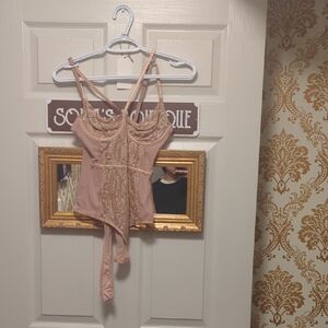 Lace Bodysuit with Spaghetti Straps